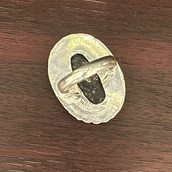 Sterling Silver & Natural Sodalite Gemstone Ring - Picture 10 of 11